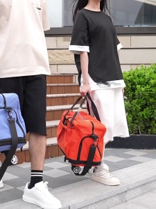 กระเป๋าออกกำลังกาย Tas Gym ขยายได้กระเป๋าเดินทางความจุขนาดใหญ่มีแห้งและเปียกแยกล้อกระเป๋าถือลำลองสำหรับผู้หญิงกระเป๋ากีฬา