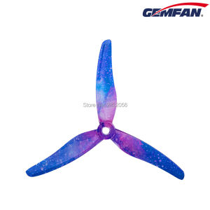 Gemfan 51433 5-inch Brushless Motor Propeller for FPV Racing Drones - 24 Pieces/12 Pairs - Blue and Purple Galaxy Design