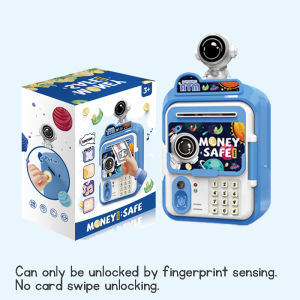 ATM Bank Savings Box Fingerprint Money Savings Box Coin Machine Childrens Multi functional Safe Box