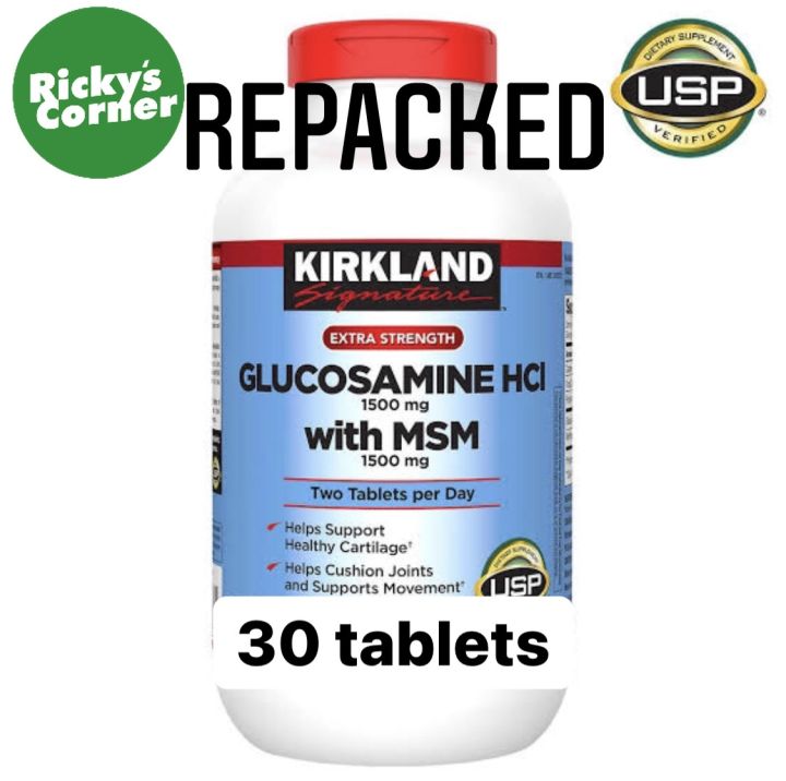 REPACKED kirkland glucosamine HCI with MSM 30 TABLETS Lazada PH