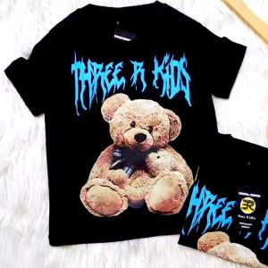 KFS 232 Atasan Baju Anak Perempuan Kaos Anak Boneka Bear Moschino Cotton 30s