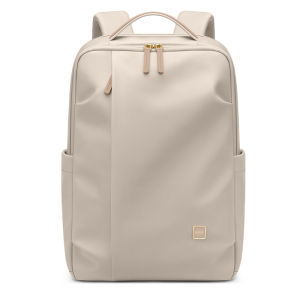 GOLF QUALITY Womens Large Capacity Oxford Cloth Backpack 15.6" Casual Computer Bag Waterproof Dual Shoulder Bag Fashion Simple Stylish Travel Backpack Solid Color Apricot