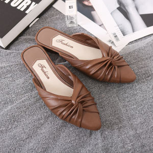 Free Shipping WomenS Summer Outdoor Flat Mule Sandals Trendy Slip-On Sandals With A Closed-Toe Design