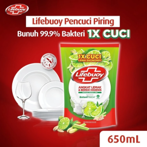 Lifebuoy Sabun Pencuci Piring Cair Lime Refill 650ml