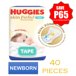 Huggies Skin Perfect Disposable Diaper - Newborn 40 pcs [SAVE P65]