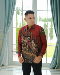 Baju batik pria lengan panjang terbaru 2022 - kemeja batik pria lengan panjang terbaru - kemeja pria kantor - kemeja batik cowok - baju pria kantor - kemeja batik laki laki - kemeja kondangan - dewisri - dewi sri -  COD