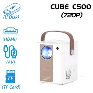 Qiaolet Proyektor Mini Untuk Hp 1080p 6000 Lumens Bluetooth 4.0 Mendukung Netflix Yotube Android Projector Wifi Layar Cermin Mini Projector C500