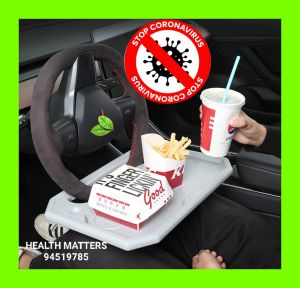 DINE & WORK in CAR: Car steering wheel food tray. 2 models: Front steering wheel only Front steering wheel + Back seat. Eat and work with peace of mind!