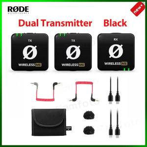 RODE Wireless ME Dual Compact Digital Wireless Microphone System (2.4 GHz Black) For Interviews Vlogs & Podcasts