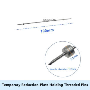 QSWTITAN Temporary Reduction Plate Holding Threaded Pins 1.2mm 1.5mm Ball Head Fixation Needle Orthopedic Instrument