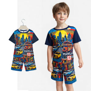 Boys T-shirt+Shorts Sports Kids Sets Children Lalaki Terno Child Boy Cartoon Clothing #UB033