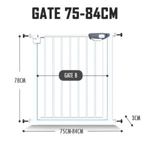 SG Adjustable Auto-Lock Baby Safety Gate Extension Bedroom Door Fence Frame Barrier for Pet Kids HDB Home Child Children Dog Infant Protector Stair Lock Retractable Tall Accessories Singapore