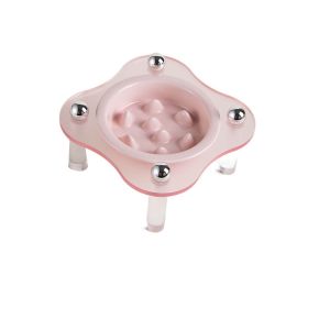 NCNC Chống nôn mửa Bát cho mèo ăn chậm Giảm tốc độ ăn uống Giá đỡ bát acrylic Máy cho chó con ăn bằng câu đố Bền bỉ Cực rộng Đĩa nâng cao cho thú cưng Chó nhỏ