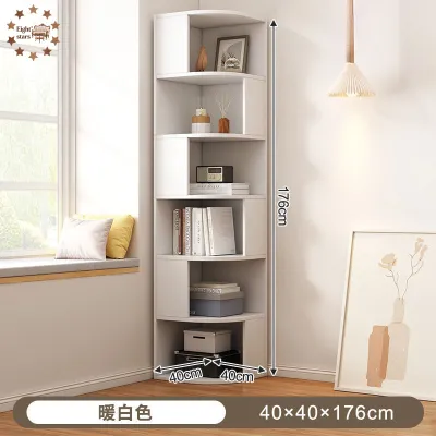 【SG⚡】Wall-Mounted Corner Shelving Unit with Bookshelf Triangular Narrow Cabinet Home Storage Cabinet Corner Bookshelf