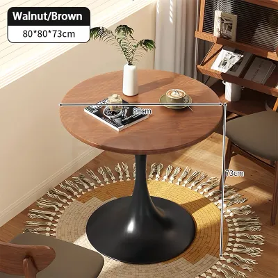 MYHOME Round Table Nordic Coffee Table Dining Table Tea Table Small Round Table Tulip Table Round Table Meeting Table