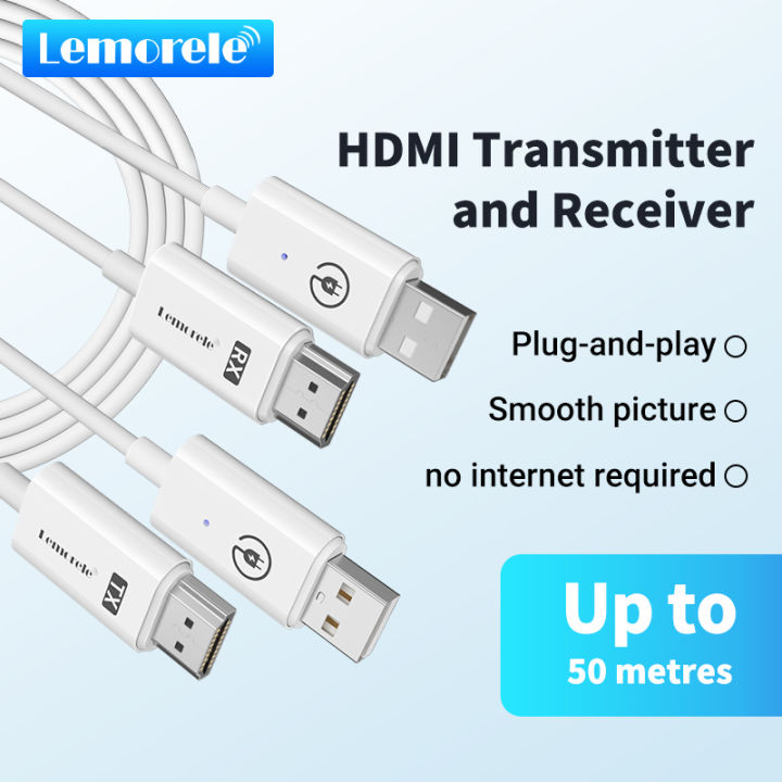 Lemorele P100 HDMI to HDMI 5G WIFI Transmission Line Convert Data ...