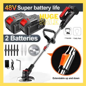 GRASS CUTTER 48V Cordless Lawn Mower Portable Home Rechargeable Electric Lawn Mower Lawn Trimmer