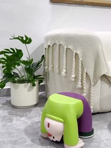 Cute waist chubby tiger shoe changing stool home door shoe wearing stool light luxury creative living room sofa low stool internet celebrity sitting stool