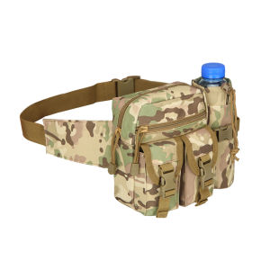 Outdoor Tactical Men Waist Pack Waterproof Nylon Camouflage Sports Climbing Hiking Camping Water Bottle Phone Pouch Multifunctional Belt Bag