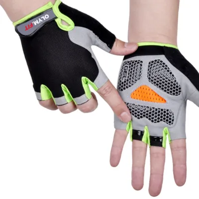 OLYM.FIT Sarung Tangan Olahraga Fitness Multifungsi Sepeda Gowes MTB SILICONE GEL Sport Gloves Anti Slip S M L XL Road Bike dan Motor Bike Glove Aksesoris Sepeda