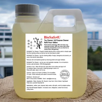 BioSafe4U Toy Cleaner Clean & Sanitize Plant Based Non-Toxic Cleaning - Ecovera