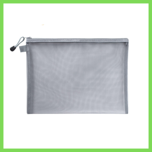 A4 Transparent Document Bag MUJI Nylon Zipper File Bag Data Bag Storage Clip Tuition Bag透明尼龙网纱文件袋