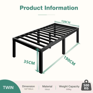 YAMY Iron Bed Frame Queen＆King Size High Load Bearing Heavy Duty Bed Frame Home Used
