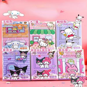 Sanrio My Melody Quiet Book Cinnamoroll Hello Kitty Kuromi Pachacco Cartoon Cute Diy Material Girl Handmade Book