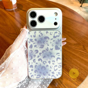 For iPhone 16 Pro Max Case Leopard Print TPU Leopard Halo Leopard Print Smudge Phone Case For iPhone 15 Cover 手机壳 Aesthetic Korean Cute