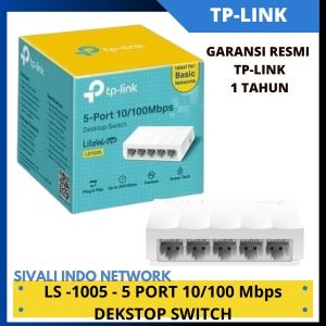 SWITCH HUB TP-LINK LS1005 10/100mbps DESKTOP SWITCH HUB 5 PORT