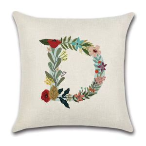 ปลอกหมอนอิงรูปตัวอักษรภาษาอังกฤษ ปลอกหมอนอิง cushions หมอนโซฟา sofa pillow 45*45cm  หมอนอิงพิงหลัง back cushions  หมอนอิงโซฟา-ส่งตรงจากกรุงเทพ