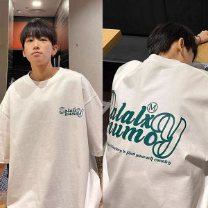 COD  Lengan Pendek Hijau Gelap T T-Shirt Jenis Lelaki Musim Panas Amerika R 260g Jenama Fesyen Kapas Berat oversize Lengan separuh  sen