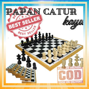 CATUR KAYU Uk.40CM XL Frasser Premium Quality - Permainan Papan Catur Kayu by KEDAI REJEKI