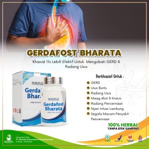 GERDAFOST BHARATA Obat Usu Buntu Radang Gerd Infeksi Usus Herbal Uji BPOM