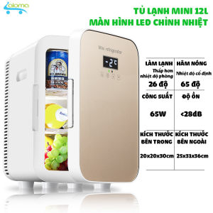 Tủ lạnh mini 12 lít SAST PD-12L đựng mỹ phẩm làm mát nước uống bảo quản hoa quả thực phẩm - Tủ lạnh mini 2 dây nguồn cho gia đình và ô tô