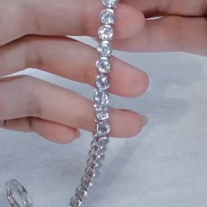 GESIDE Topaz Rhodium Over Sterling Silver Bracelet B3217