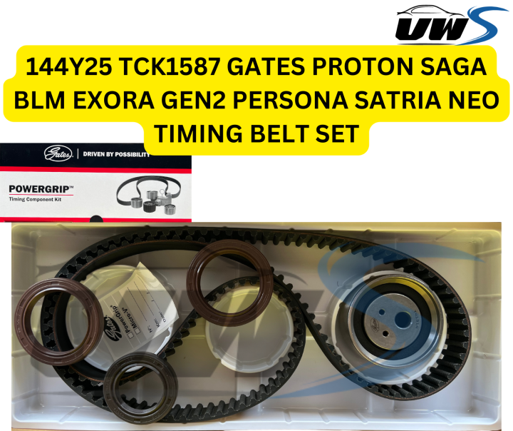 144Y25 TCK1587 GATES PROTON SAGA BLM EXORA GEN2 PERSONA SATRIA NEO TIMING BELT 1 SET Lazada