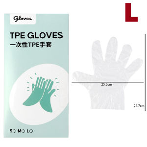 🔥ถุงมือ TPE ถุงมือใช้แล้วทิ้ง S/m./l สำหรับร้านอาหารบ้านใสเกรดอาหารกันน้ำมันถุงมือทำความสะอาดของใช้ในครัวเรือน120ชิ้น