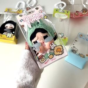 CuddleCove Transparent PVC Doll Bag Cute Cartoon Diaper Bag Display Storage Dust-Proof Storage Pouch