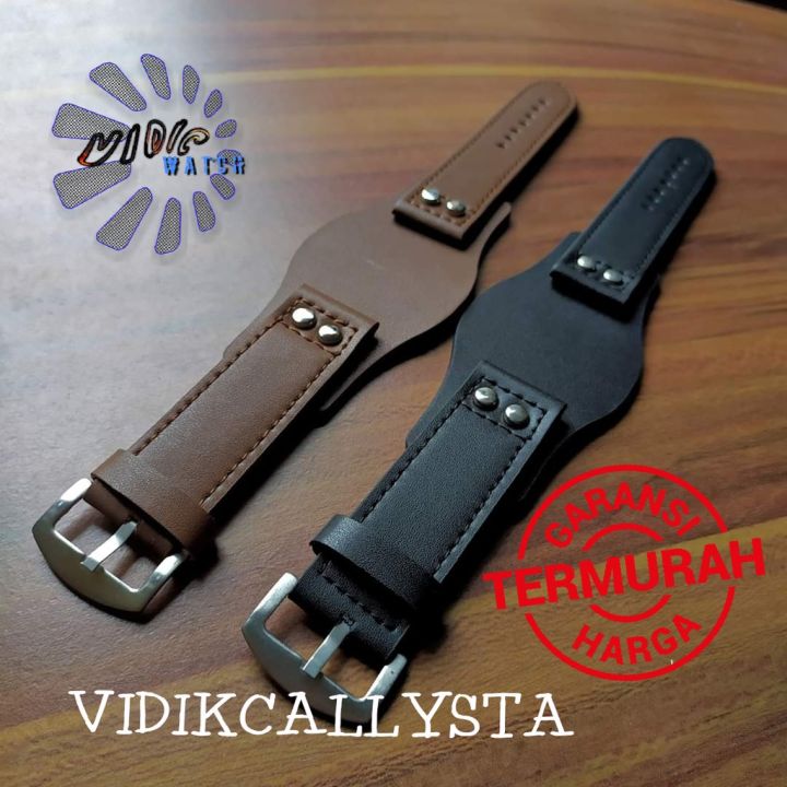 Strap Tali jam tangan Kulit Fossil Swiss army Model Sayap 22 24 22mm