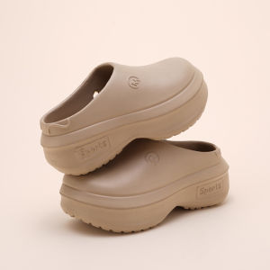 Free Shipping Height-Increasing Chef Shoes  Slippers Thick-Soled Closed-Toe Outdoor Wear New Lightweight Non-Slip Clogs Half-Slippers For Women