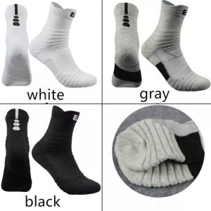 【SuperFashionRoom】Running Socks Sports Basketball Football Cycling Men Women Anti Slip Breathable Moisture Wicking Thick Black Seamless Athletic Sock Cheap Things W17