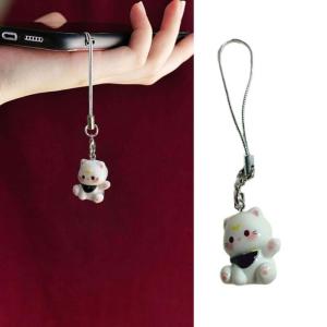 Thời trang đáng yêu mèo Keychain Mặt dây chuyền nhựa thông Phụ kiện cho trang trí ba lô nữ và ngọt ngào Quà Tặng bổ sung