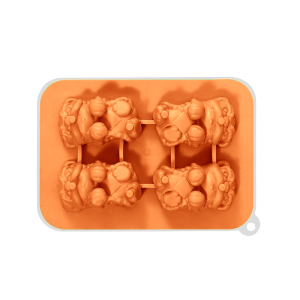 4 Slot Cetakan Es Batu Dengan Tutup 3D Bentuk Singa Silicone Food Grade Bpa Free 17*125cm