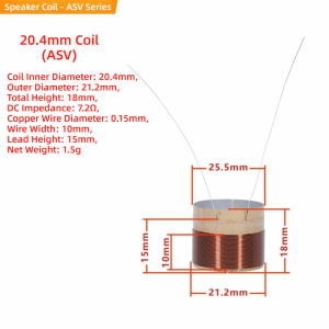 VIVAZ 2 Layers Bass Voice Coil White Aluminum 20.5mm~99.5mm Speaker Voice Coil Voice Coil Replacement Voice Coil Repair