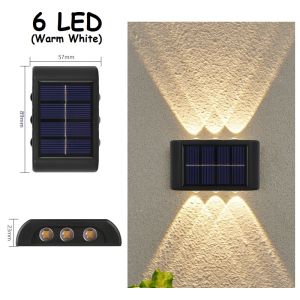 【Ready Stock Msia】Waterproof Solar LED Wall-mounted Light/ Landscape Fence Up-Stair Yard Lamp/Outdoor Garden Street Lamp