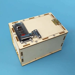 【New Arrival】 Wooden DIY Mechanical Password Box Combination Lock Model Science Experiment Toy