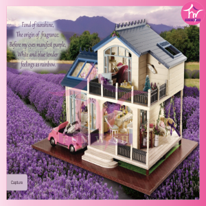 [Basic Set] DIY Dollhouse Miniature Teenagers Dollhouse Kits Mini Furniture Decoration Kids Miniatures Collection Adults DIY Toys with Music Box