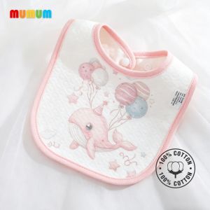 MUMUM Waterproof Baby Bibs - U Shape with Adjustable Snap Closure