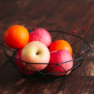 KERANJANG BUAH BESI BULAT DIAMETER 27CM